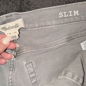 Madewell Slim Gray Jeans